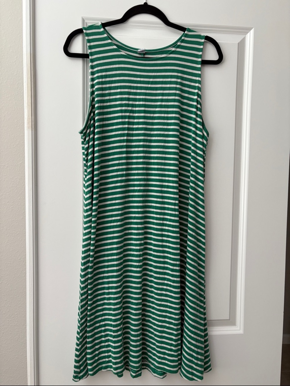Old Navy Green & White Striped Sleeveless Swing Dress size XL